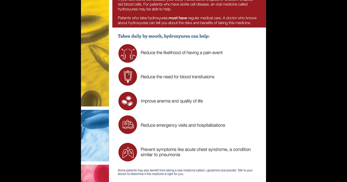 Sickle Cell Disease: Hydroxyurea: What You Need To Know Fact Sheet ...